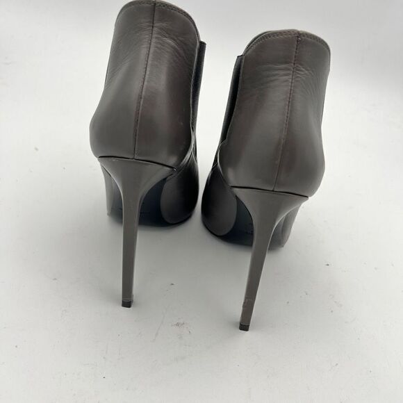 Saint Laurent Paris Women's Gray Leather Chelsea Boots Size 39 - Picture 5 of 12